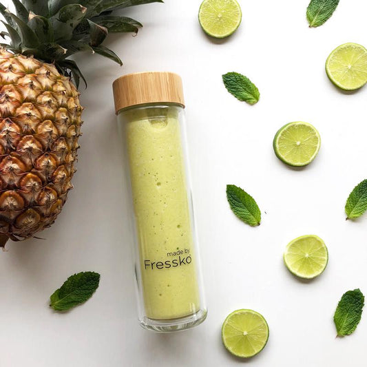 Lime and mint granita in glass LIFT Fressko flask