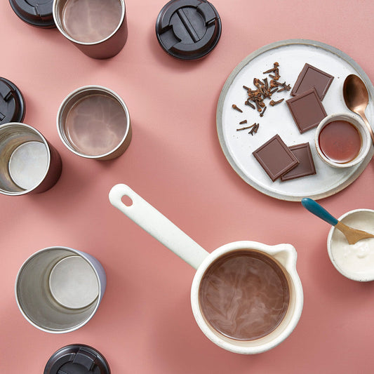Goop coconut butter hot chocolate in Fressko BINO coffee cups