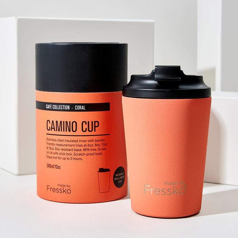 Reusable Cup | Camino | Coral | Stainless Steel | 340ml/12oz