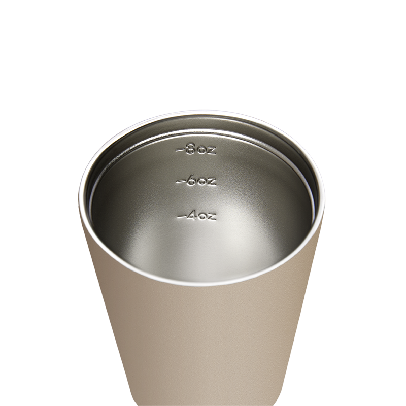 Reusable Cup | Bino | Oat | Stainless Steel | 227ml/8oz