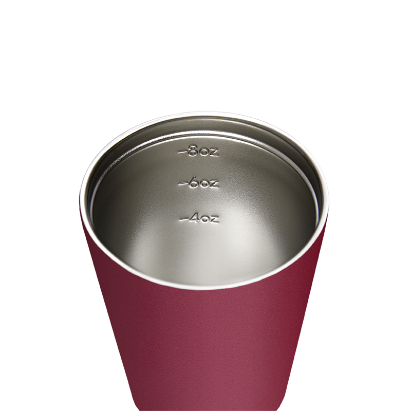 Reusable Cup | Bino | Rouge | Stainless Steel | 227ml/8oz