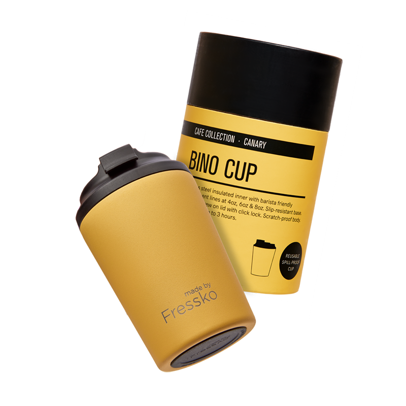 Reusable Cup | Bino | Canary | Stainless Steel | 227ml/8oz