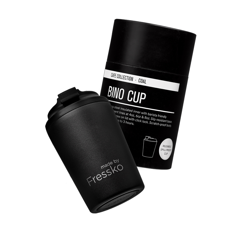 Reusable Cup | Bino | Coal | Stainless Steel | 227ml/8oz