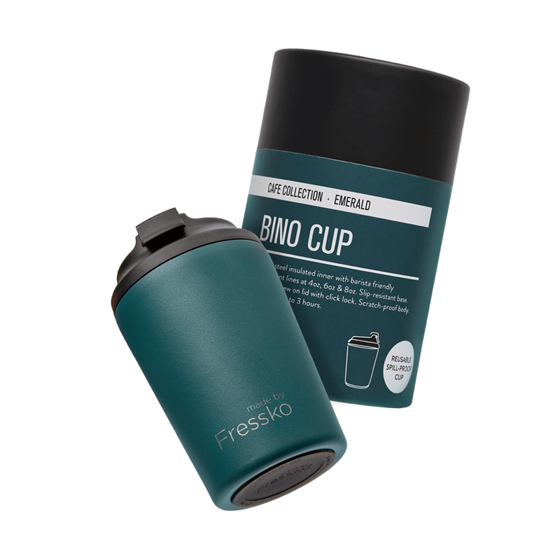 Reusable Cup | Bino | Emerald | Stainless Steel | 227ml/8oz