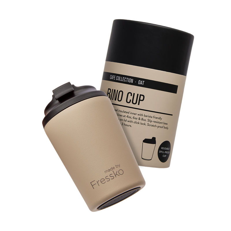 Reusable Cup | Bino | Oat | Stainless Steel | 227ml/8oz