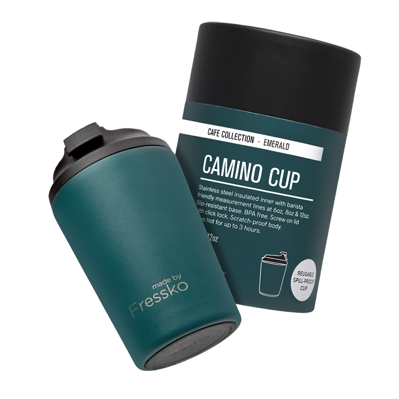 Reusable Cup | Camino 340ml/12oz - Emerald Made By Fressko Coffee cup