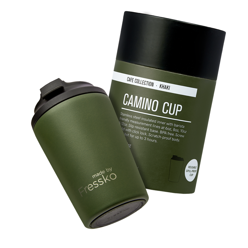 Reusable Cup | Camino | Khaki | Stainless Steel | 340ml/12oz