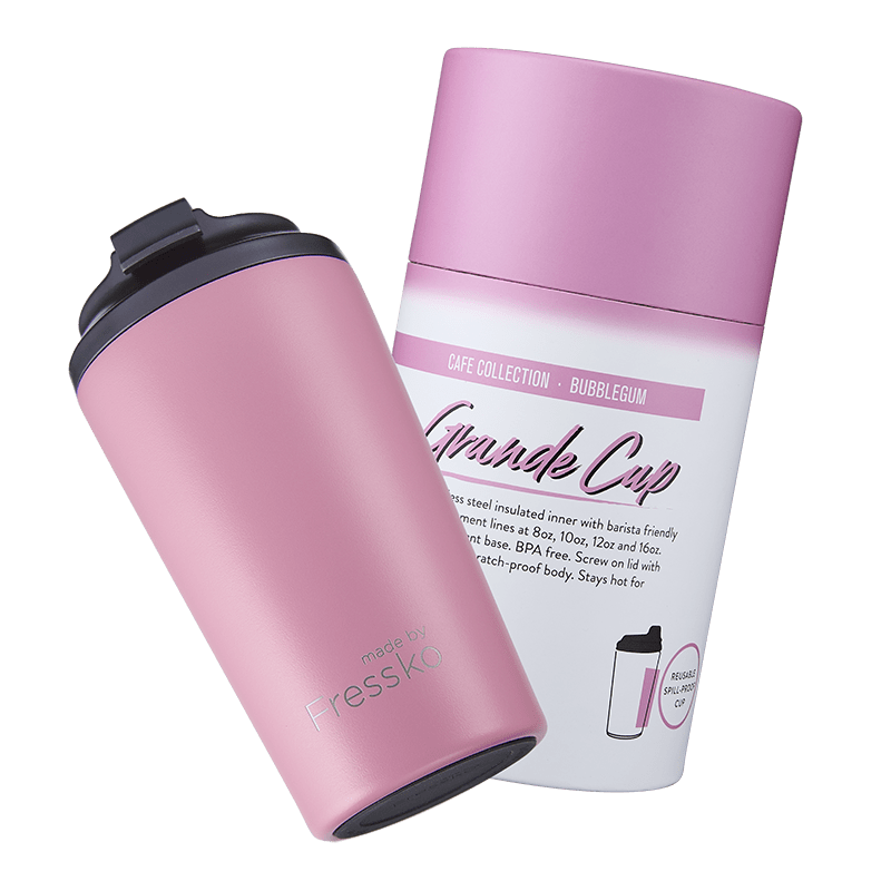 Reusable Cup | Grande 475ml/16oz - Bubblegum Made By Fressko Coffee cup