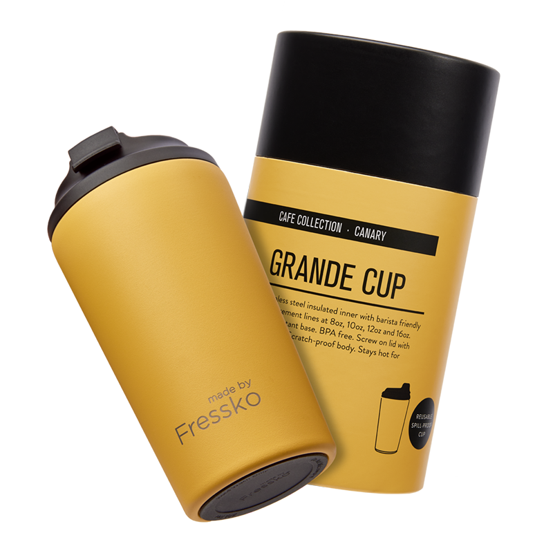 Reusable Cup | Grande | Canary | Stainless Steel | 475ml/16oz