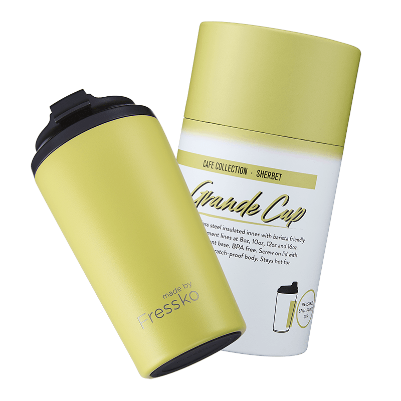 Reusable Cup | Grande 475ml/16oz - Sherbet Made By Fressko Coffee cup