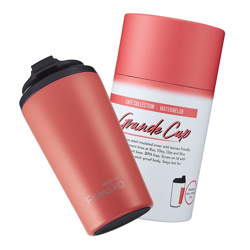 Reusable Cup | Grande 475ml/16oz - Watermelon Made By Fressko Coffee cup