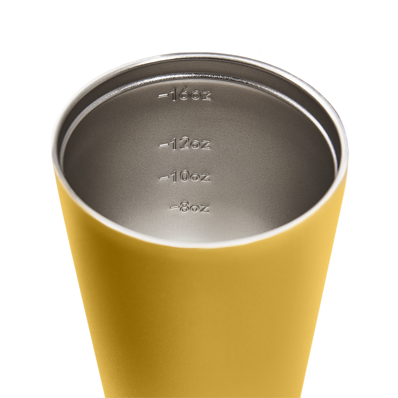 Reusable Cup | Grande | Canary | Stainless Steel | 475ml/16oz