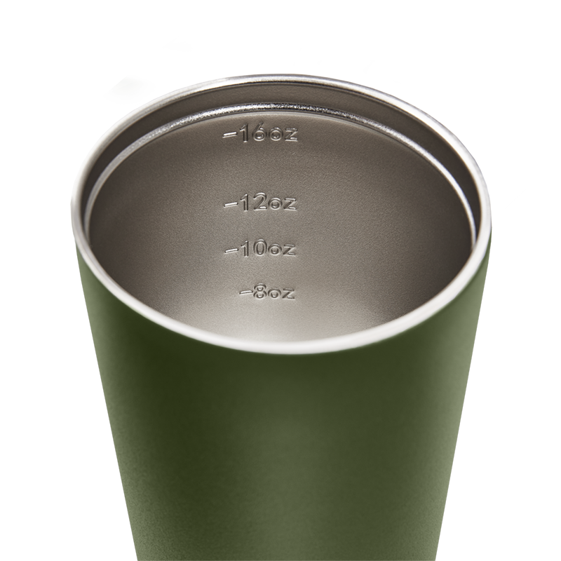 Reusable Cup | Grande | Khaki | Stainless Steel | 475ml/16oz