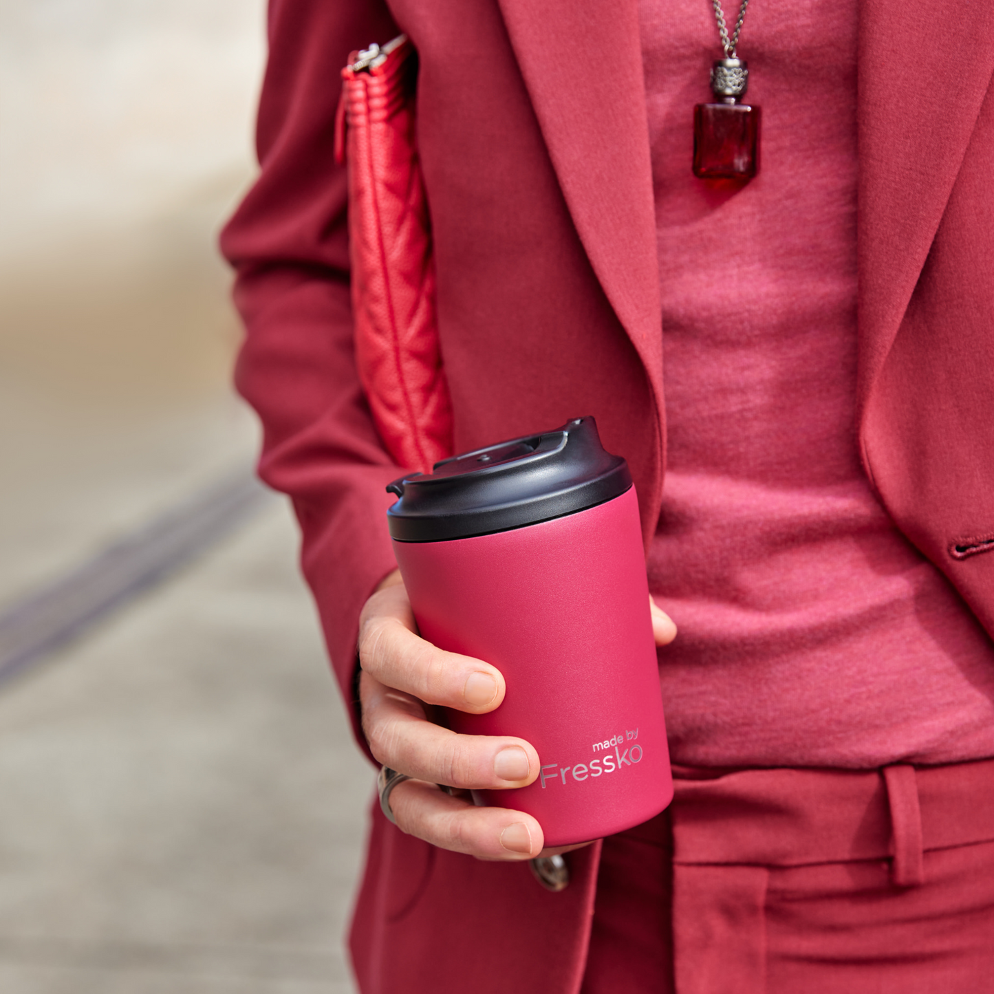 Reusable Cup | Camino | Rouge | Stainless Steel | 340ml/12oz