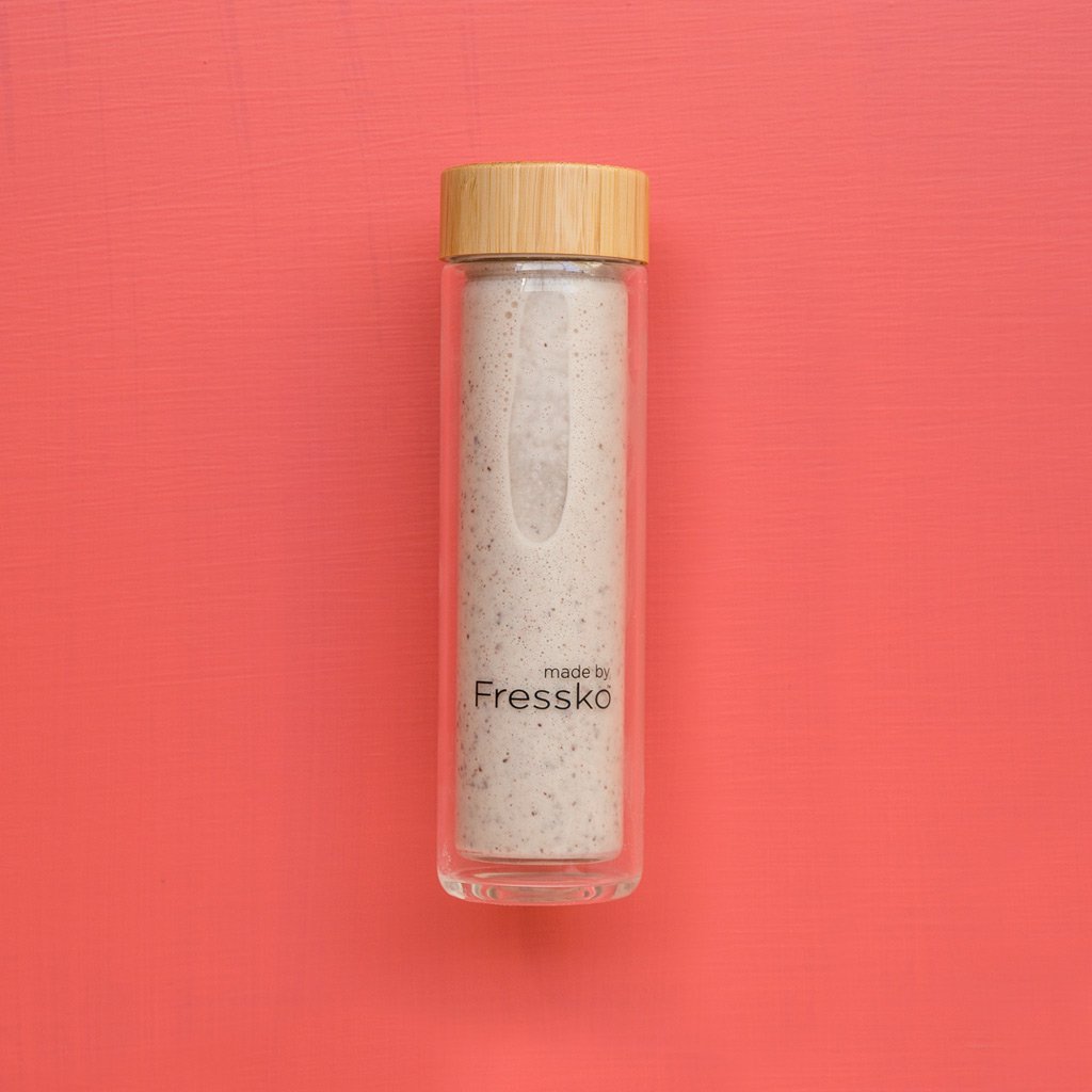 Choc mint slice smoothie in a fressko flask