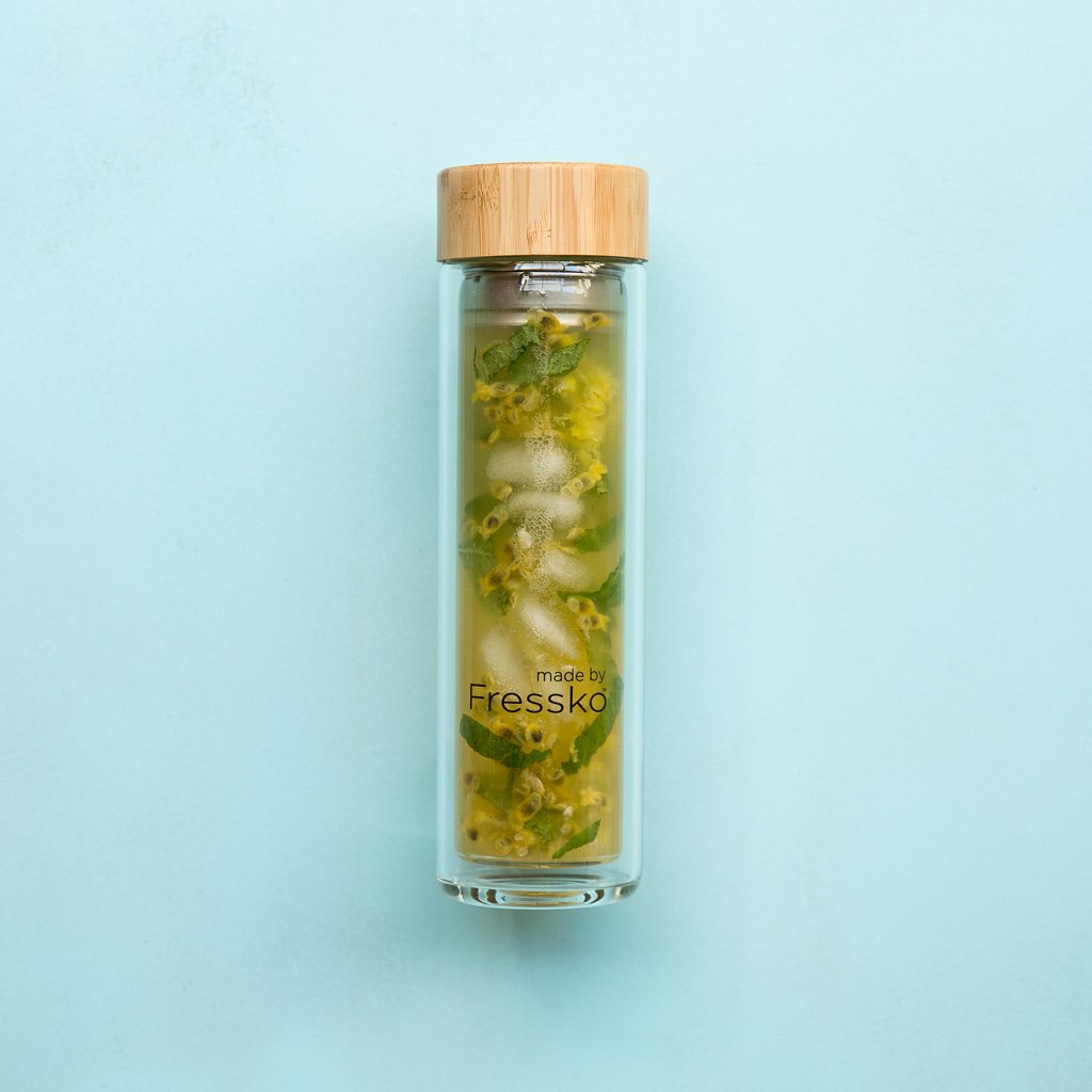 Passionfruit infusion fruit water recipe in a Fressko Flask