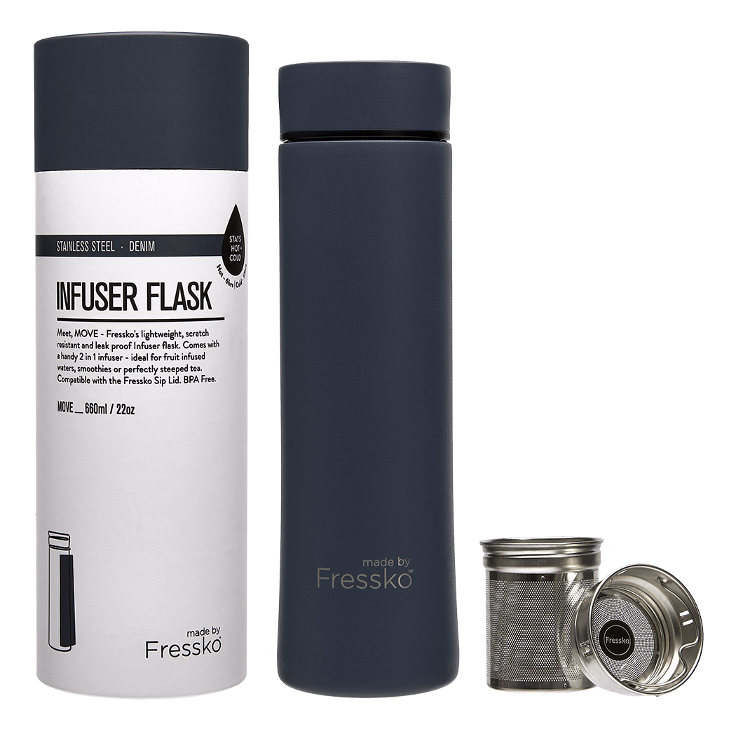 Infuser Flask | Move | Denim | Stainless Steel | 660ml/22oz