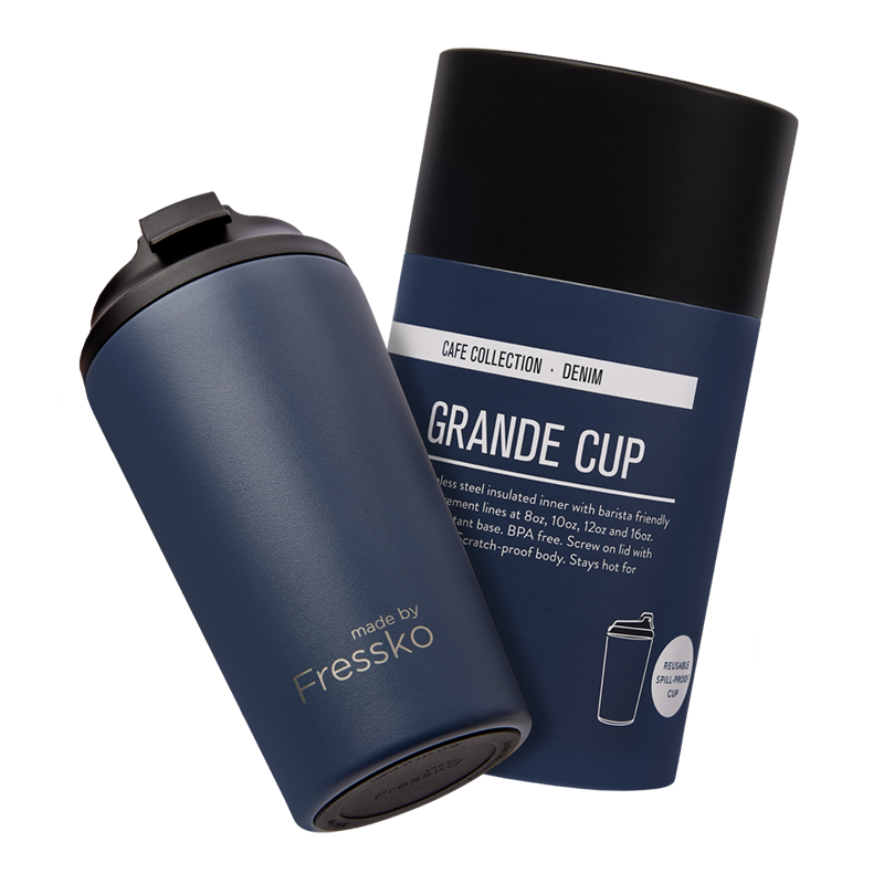 Reusable Cup | Grande | Denim | Stainless Steel | 475ml/16oz