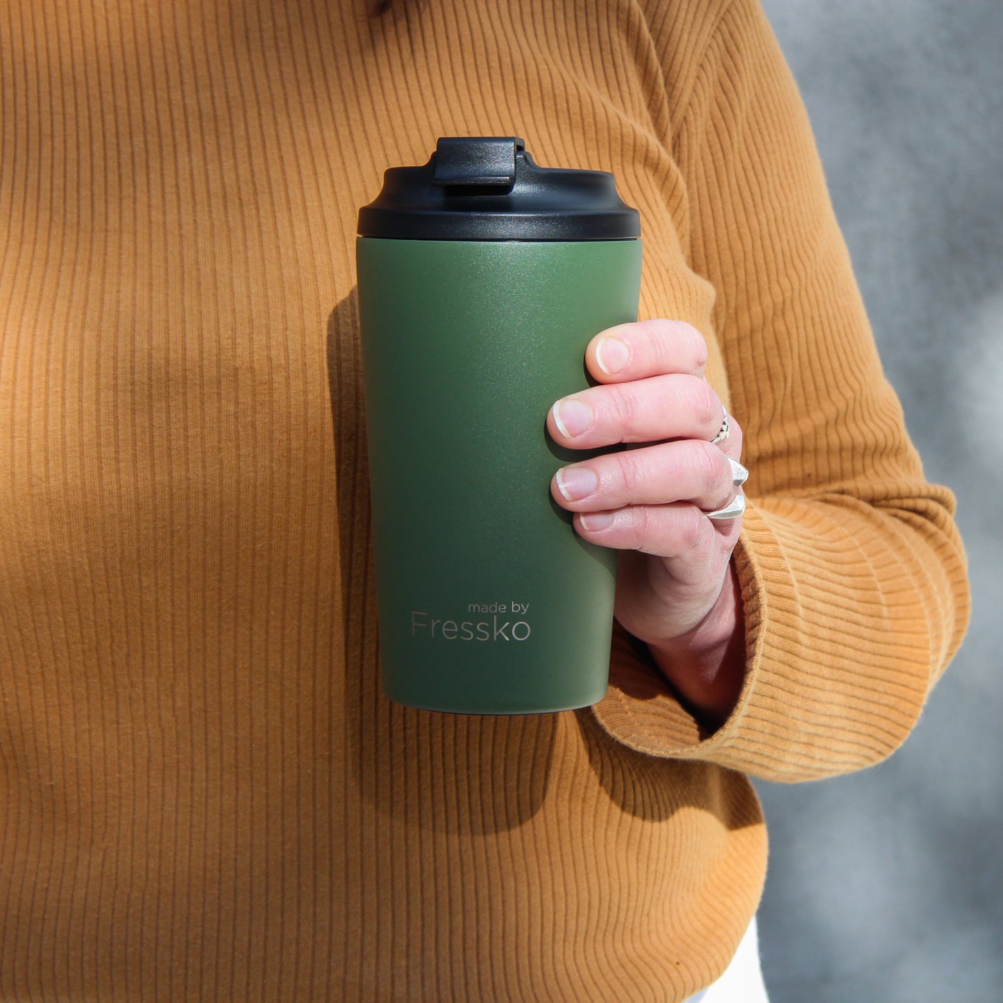 Reusable Cup | Grande | Khaki | Stainless Steel | 475ml/16oz